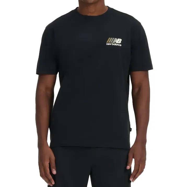 New Balance Camiseta MT51930B-BK M ATHLETICS Preto Algodao -1-
